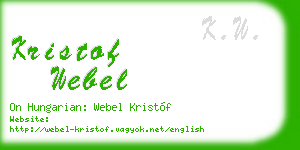 kristof webel business card